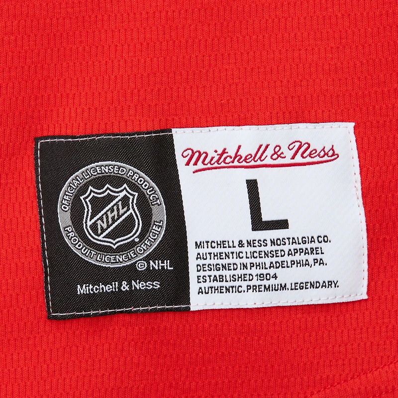 T-shirt thermique à manches longues Henley orange de Mitchell & Ness pour homme des Flyers Philadelphie