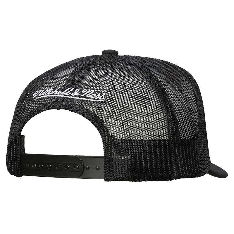 Men's Mitchell & Ness White/Black Philadelphia Flyers Gridlock Trucker Adjustable Hat
