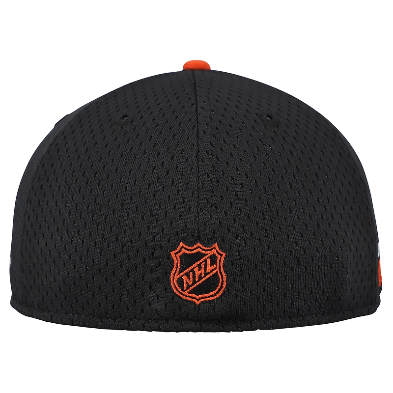 Men's New Era Black/Orange Philadelphia Flyers Mesh Crown Two-Tone 59FIFTY Fitted Hat