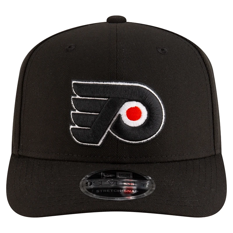 Casquette ajustable New Era noire Philadelphia Flyers 9SEVENTY COOLERA pour homme