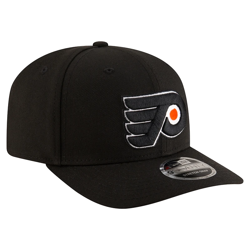 Men's New Era  Black Philadelphia Flyers 9SEVENTY COOLERA Adjustable Hat
