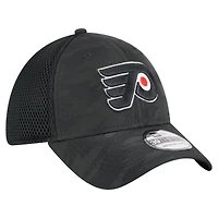 Men's New Era  Black Philadelphia Flyers Active Subtle Camo 39THIRTY Flex Hat