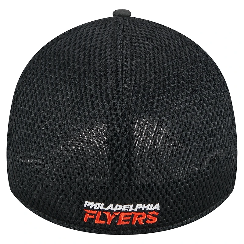 Men's New Era  Black Philadelphia Flyers Active Subtle Camo 39THIRTY Flex Hat
