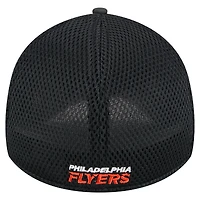 Men's New Era  Black Philadelphia Flyers Active Subtle Camo 39THIRTY Flex Hat