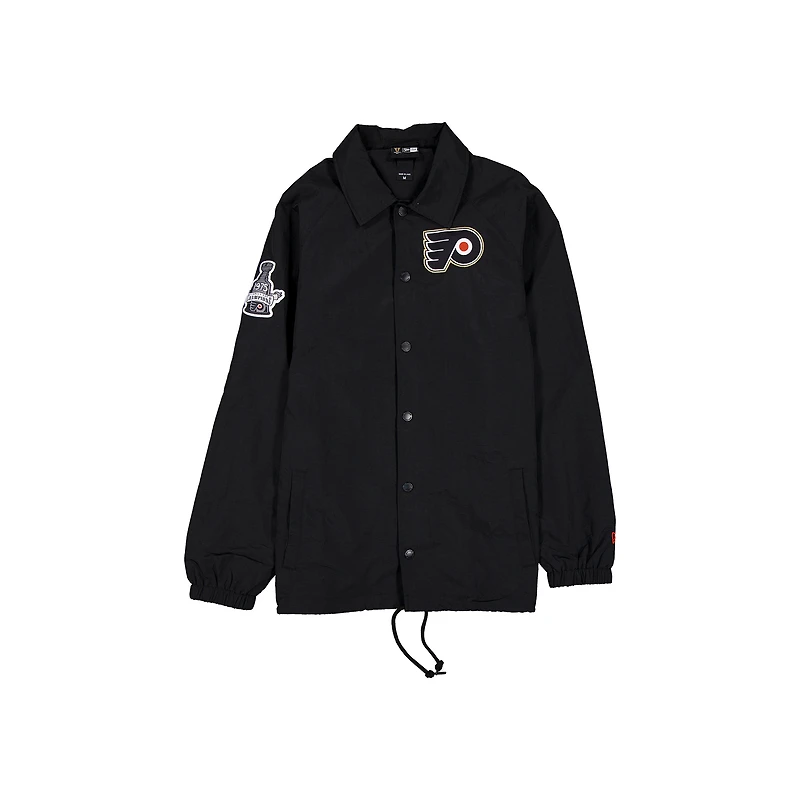 Men's New Era Black Philadelphia Flyers Champs Full-Snap Jacket