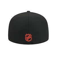 Men's New Era Black Philadelphia Flyers Core 59FIFTY Fitted Hat