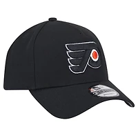 Men's New Era  Black Philadelphia Flyers Core A-Frame 9FORTY Adjustable Hat