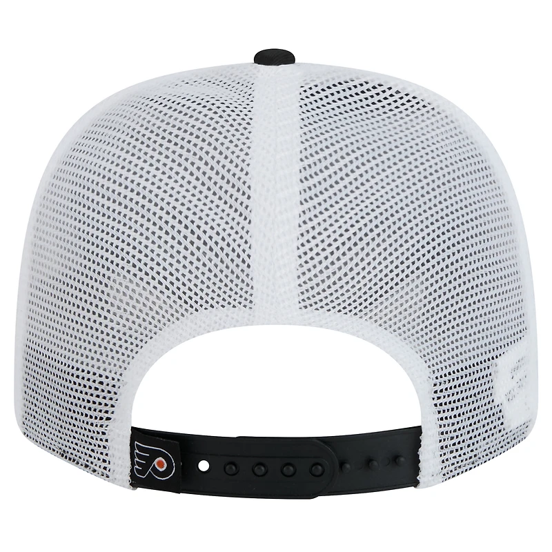 Casquette extensible à boutons-pression Core Trucker 9SEVENTY noire des Flyers de Philadelphie de New Era pour homme