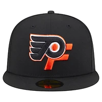 Men's New Era  Black Philadelphia Flyers Deceptor 59FIFTY Fitted Hat