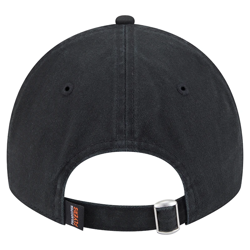 Men's New Era Black Philadelphia Flyers Deceptor 9TWENTY Adjustable Hat