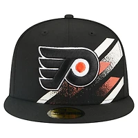 Casquette ajustée 59FIFTY noire des Flyers de Philadelphie pour homme New Era