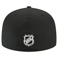 Men's New Era Black Philadelphia Flyers Faded Lines 59FIFTY Fitted Hat