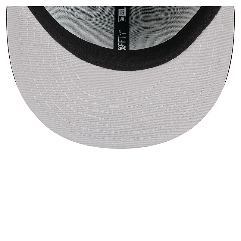 Men's New Era Black Philadelphia Flyers Faded Lines 59FIFTY Fitted Hat