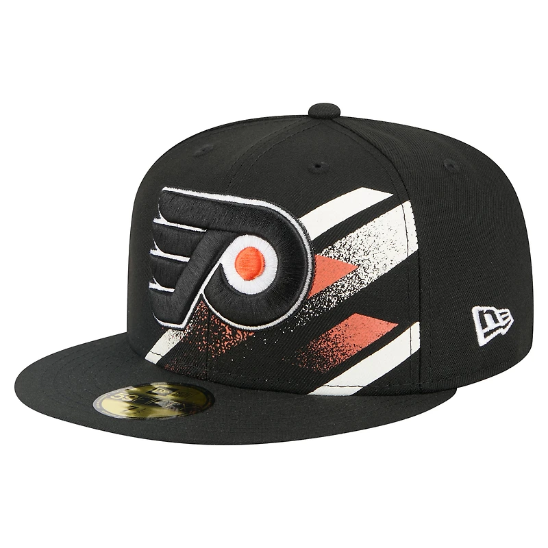 Casquette ajustée 59FIFTY noire des Flyers de Philadelphie pour homme New Era