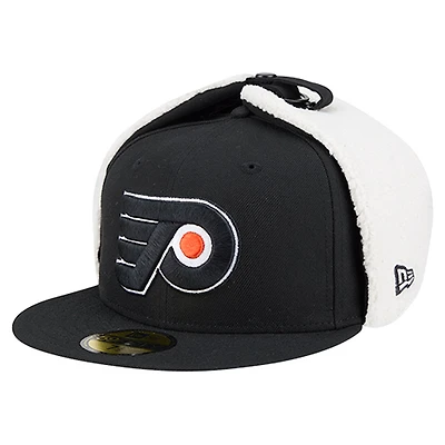 Men's New Era  Black Philadelphia Flyers Injection Dog Ear Classic Fitted Hat
