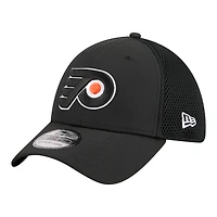 Men's New Era  Black Philadelphia Flyers Logo 39THIRTY Flex Hat