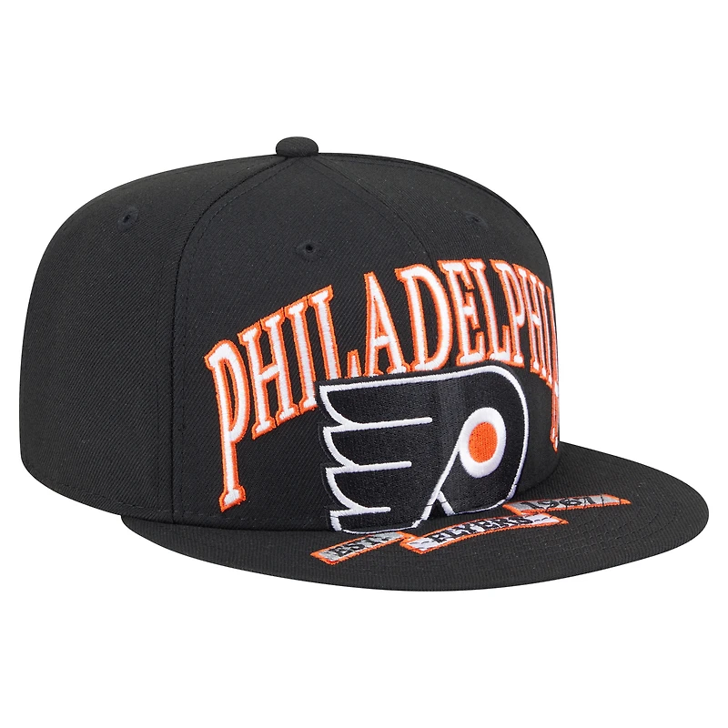Casquette ajustée surdimensionnée noire 59Fifty des Flyers de Philadelphie pour homme New Era
