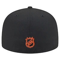 Casquette ajustée surdimensionnée noire 59Fifty des Flyers de Philadelphie pour homme New Era