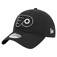 Men's New Era  Black Philadelphia Flyers Stamp Fabric Applique 9TWENTY Adjustable Hat
