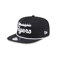 Casquette de golf ajustable New Era noire pour homme, avec logo des Flyers de Philadelphie.