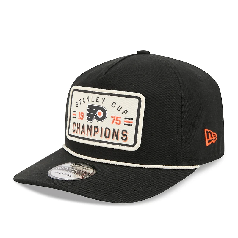 Casquette ajustable New Era noire Philadelphia Flyers Throwback Champions de la Coupe Stanley 19TWENTY
