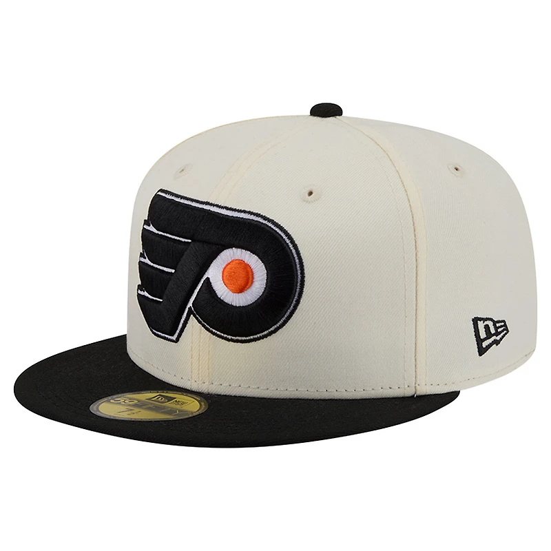 Men's New Era Cream Philadelphia Flyers 250th Anniversary of the United States Two-Tone 59FIFTY Fitted Hat
