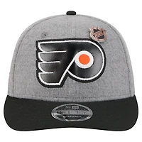 Men's New Era  Gray/Black Philadelphia Flyers Wool Pin Low Profile 9FIFTY Snapback Hat