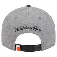 Men's New Era  Gray/Black Philadelphia Flyers Wool Pin Low Profile 9FIFTY Snapback Hat
