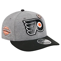 Men's New Era  Gray/Black Philadelphia Flyers Wool Pin Low Profile 9FIFTY Snapback Hat