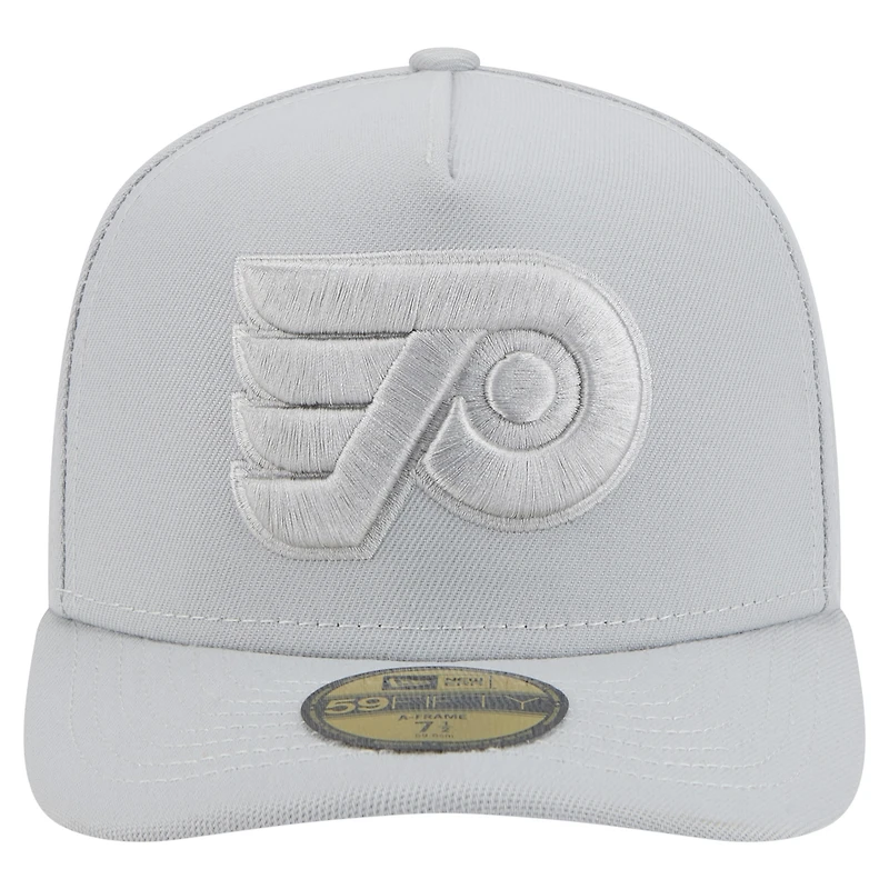 Casquette ajustée A-Frame 59FIFTY pour homme avec coloris gris des Flyers de Philadelphie New Era