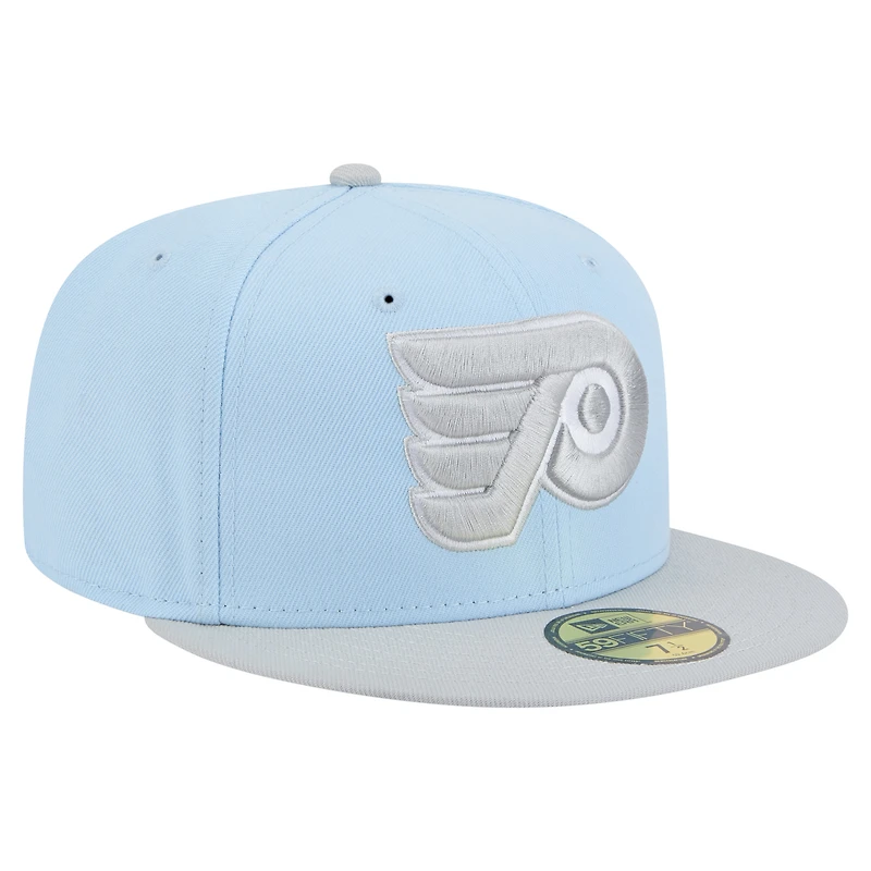 Men's New Era  Light Blue/Gray Philadelphia Flyers Color Pack Two-Tone 59FIFTY Fitted Hat