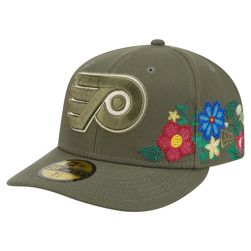 Casquette ajustée 59FIFTY olive Philadelphia Flyers pour homme de New Era