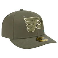 Men's New Era Olive Philadelphia Flyers Tonal Florals 59FIFTY Fitted Hat