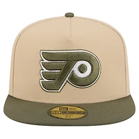 Men's New Era  Tan/Olive Philadelphia Flyers Color Pack Two-Tone 59FIFTY A-Frame Fitted Hat