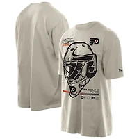 T-shirt pour homme New Era Tan Philadelphia Flyers Goalie Mask