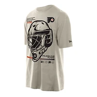 T-shirt pour homme New Era Tan Philadelphia Flyers Goalie Mask