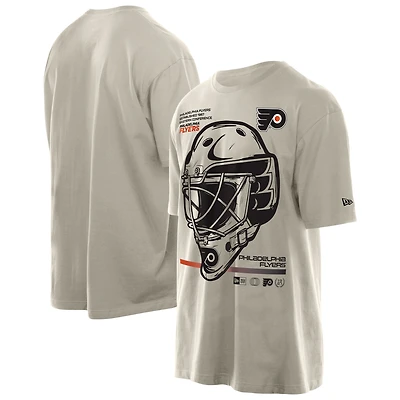 T-shirt pour homme New Era Tan Philadelphia Flyers Goalie Mask