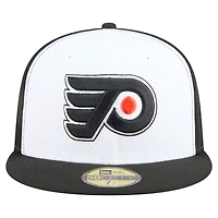 Men's New Era White/Black Philadelphia Flyers Repeat Two-Tone 59FIFTY Fitted Hat