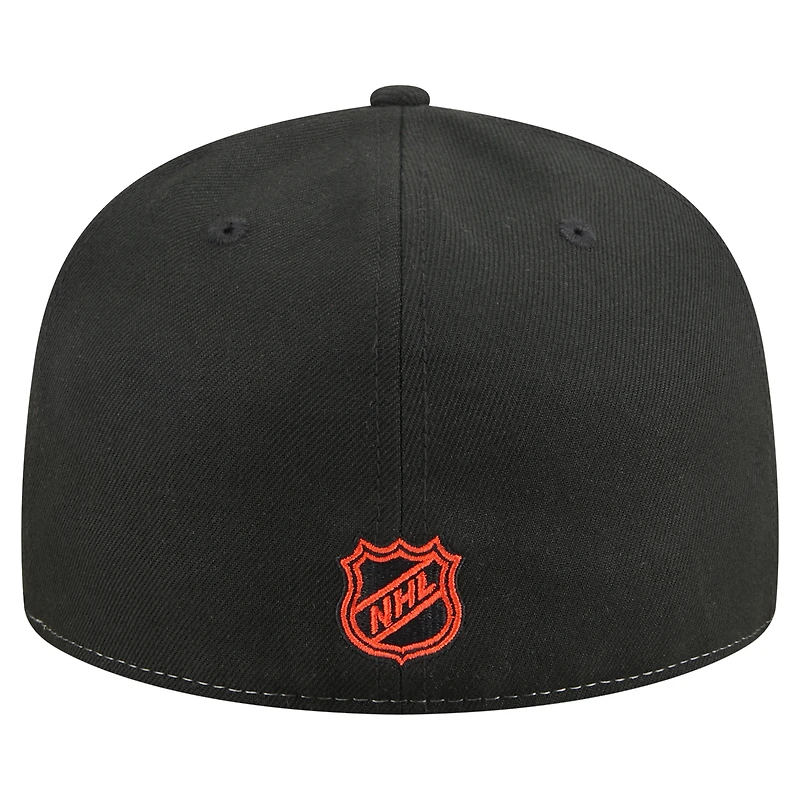 Men's New Era White/Black Philadelphia Flyers Repeat Two-Tone 59FIFTY Fitted Hat