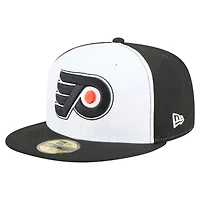 Men's New Era White/Black Philadelphia Flyers Repeat Two-Tone 59FIFTY Fitted Hat