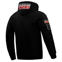 Veste à capuche entièrement zippée en chenille classique Pro Standard noire des Flyers de Philadelphie pour hommes