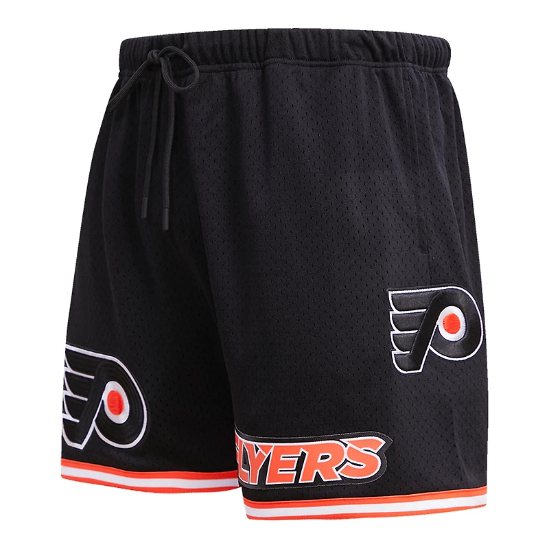 Short classique en maille Pro Standard noir des Flyers de Philadelphie pour hommes