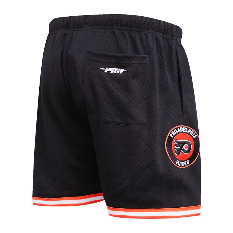 Short classique en maille Pro Standard noir des Flyers de Philadelphie pour hommes