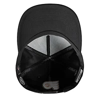 Men's Pro Standard  Black Philadelphia Flyers Metallic Logo Pinch Front Adjustable Hat