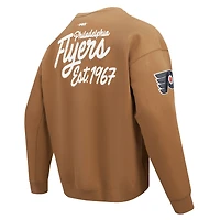 Sweat-shirt à enfiler Paint the City pour homme Pro Standard Brown des Flyers de Philadelphie