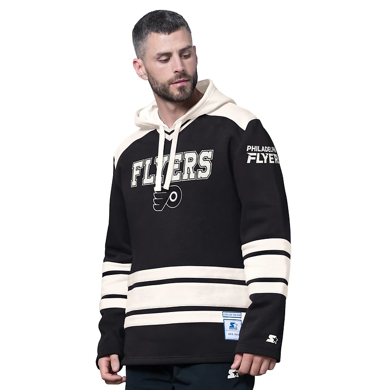 Sweat à capuche Starter noir pour homme, modèle Slapshot des Flyers de Philadelphie