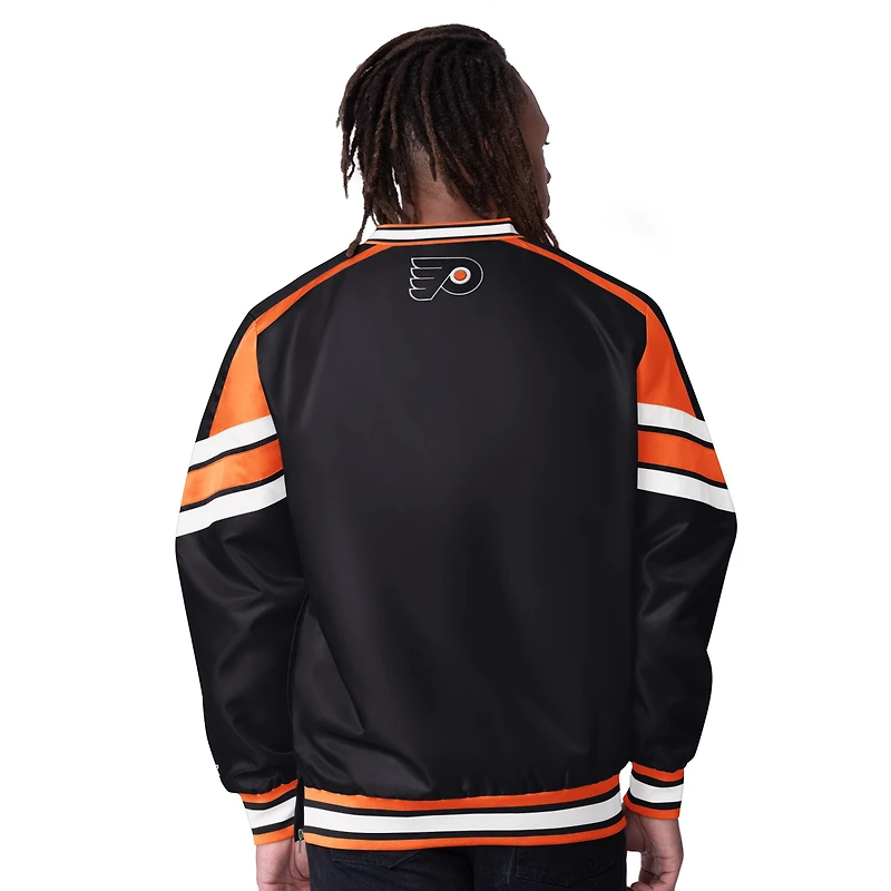 Veste à enfiler orange col en V pour homme des Flyers de Philadelphie