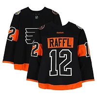Michael Raffl Philadelphia Flyers Practice-Used #12 Black Reebok Jersey vs. Pittsburgh Penguins on February 25, 2017 - NHL Stadium Series - Worn During Warm-Ups