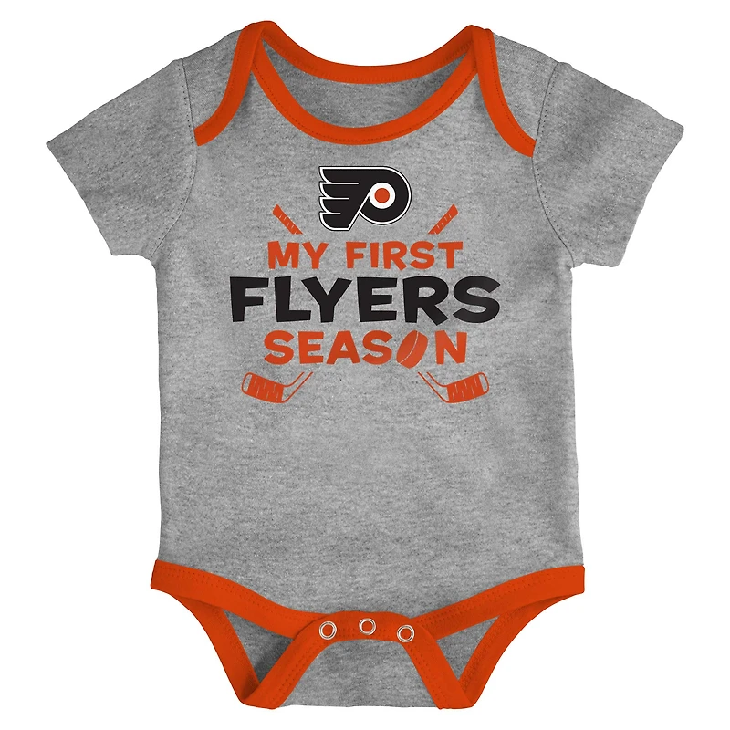 Newborn & Infant Philadelphia Flyers Legend Three-Piece Bodysuit Set
