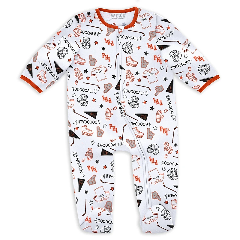Newborn & Infant WEAR by Erin Andrews Philadelphia Flyers Sleep and Play Sleeper Set with Bib